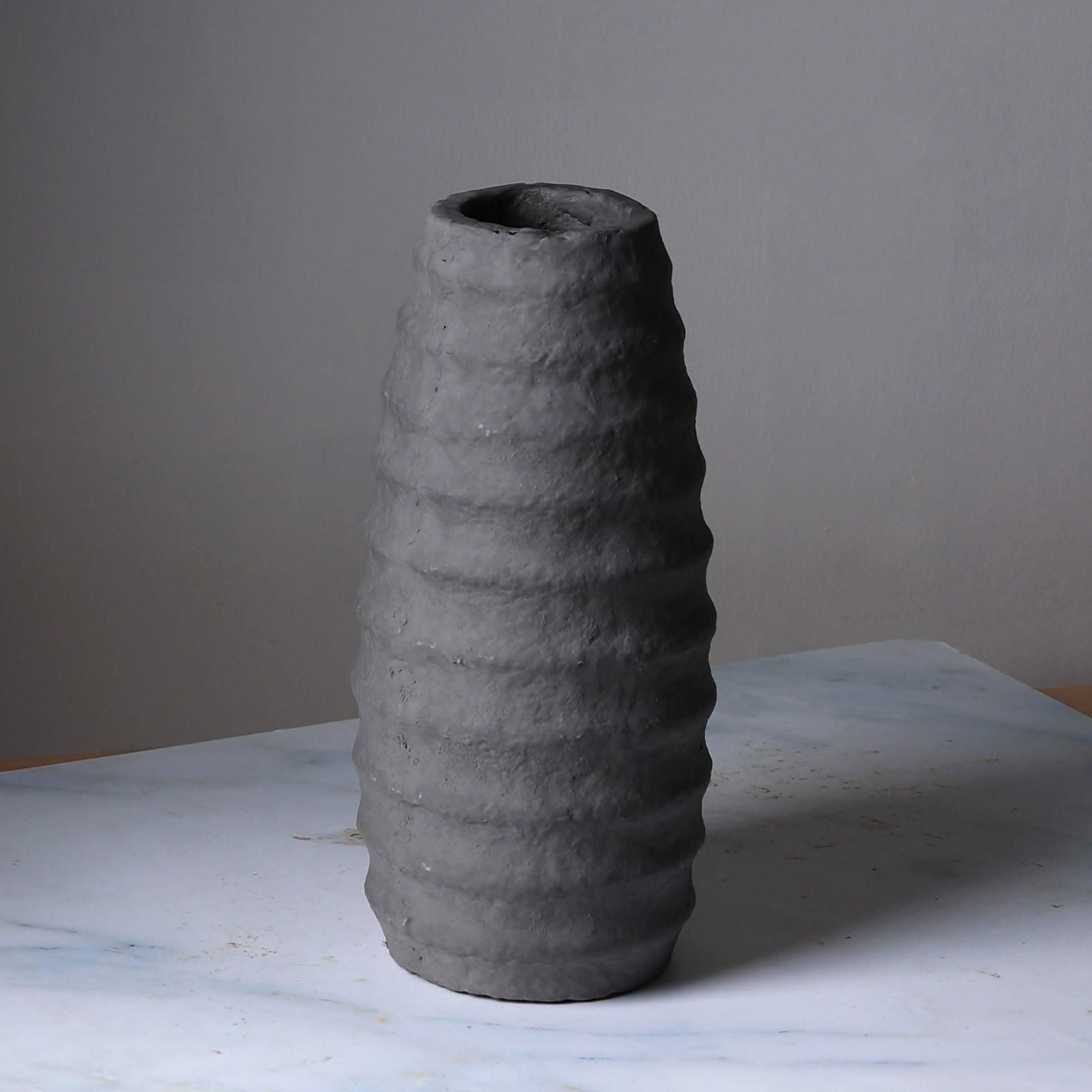 Paper Mache Vase, Tall Step Design flower vases - FIG Living - Paper Mache Vase, Tall Step Design flower vases - FIG Living