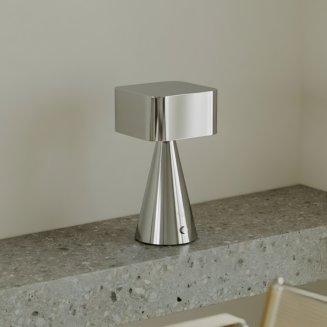 Chrome Portable Lamp - Stainless Steel