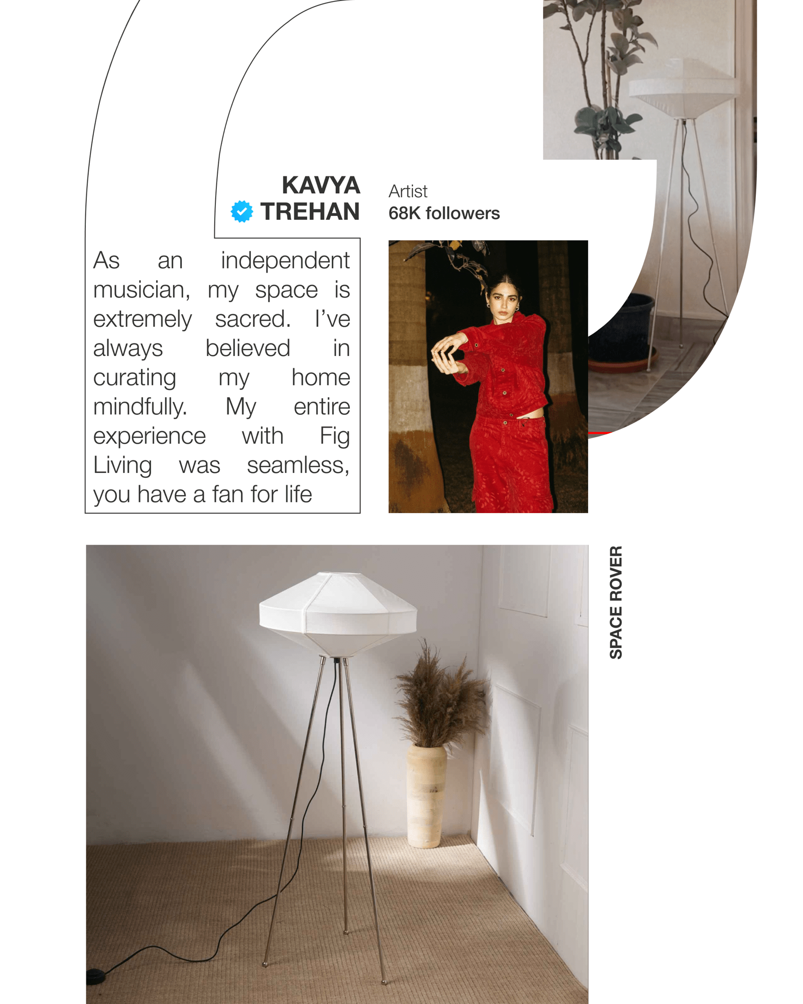 Space Rover Floor Lamp - Tripod Floor Light, Nickle Base and Elegant Fabric Shade Tripod Standing Lamp - FIG Living - 