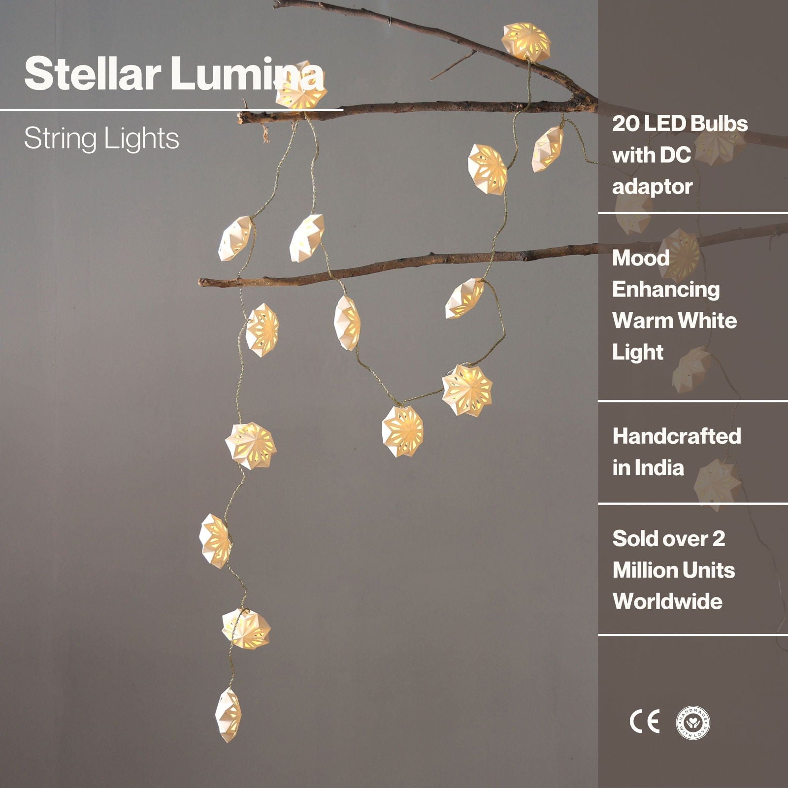 Stellar Lumina String Lights, 20 ornaments, 800cm length - FIG Living - Stellar Lumina String Lights, 20 ornaments, 800cm length - FIG Living