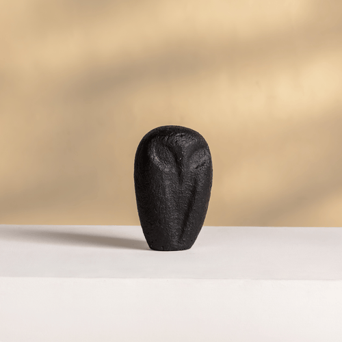 handmade black owl statue decorative figurine