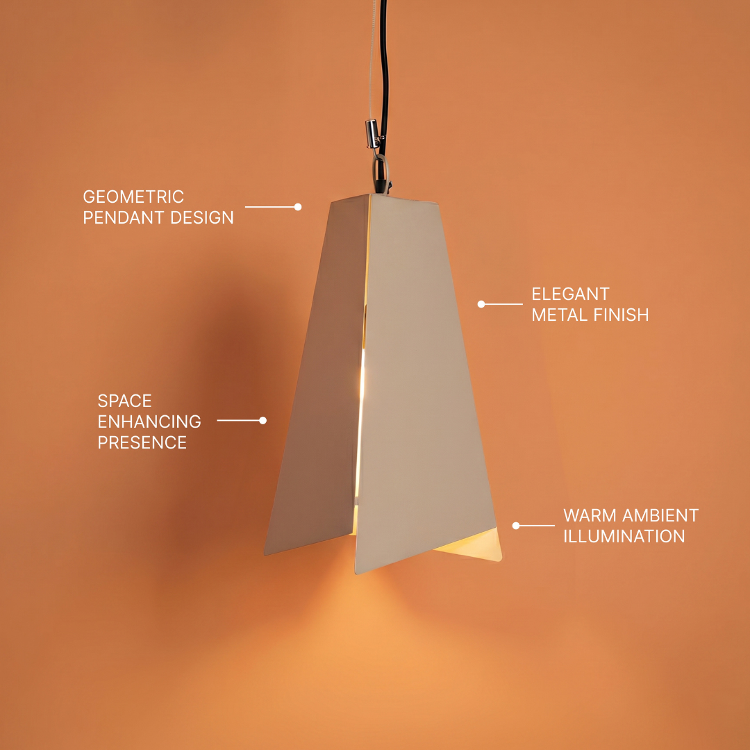 Fold Delta Pendant Lamp - Beige