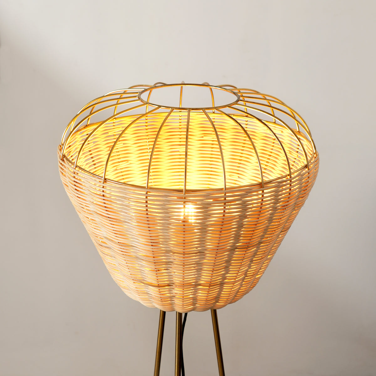 Meiji collection - rattan standing floor lamps