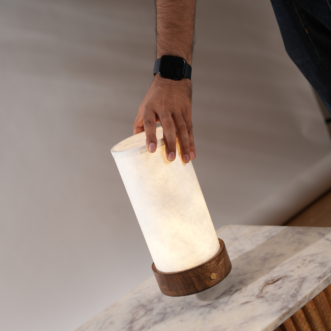 smart light with touch sensor on table