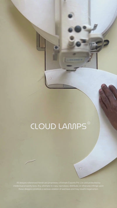 Cloud Pendant Lamp (Cloud Series) -  Tear-Resistant Pendant Light, Cloud Shaped Hanging LIght, Semi-Outdoor image