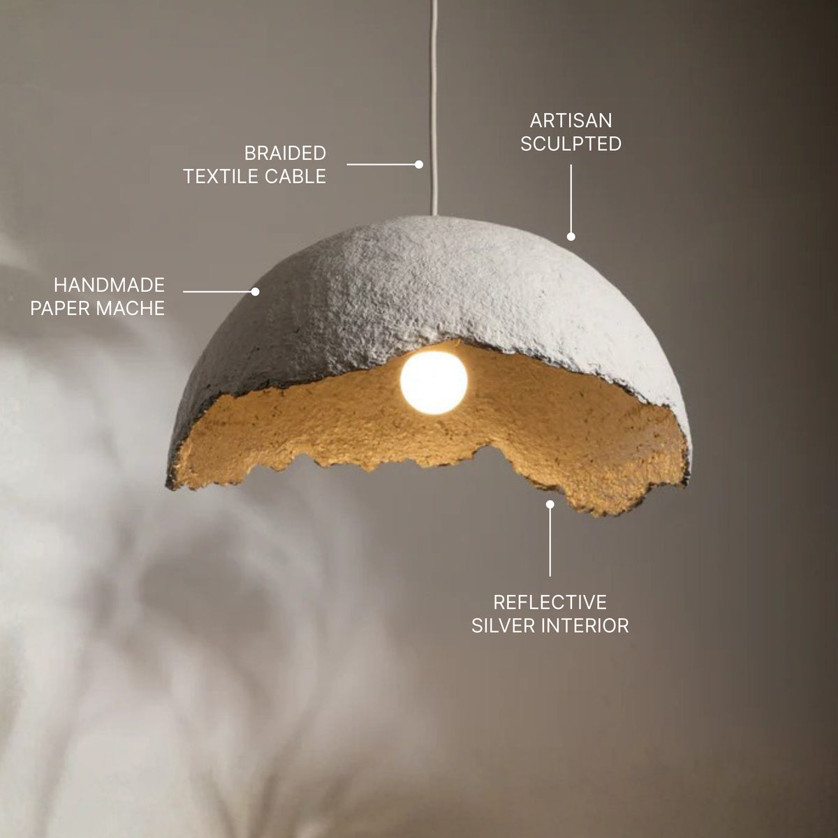 Terra Mache Pendant Lamp